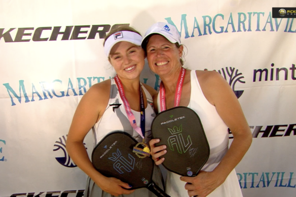Anna Leigh Waters with her mom and pickleball partner Leigh Waters